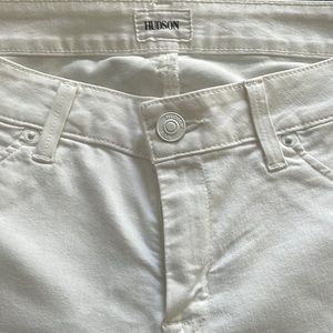Hudson off white crop jeans